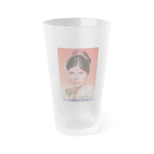 Katharine Ross #13 (Vintage Female Icon) Frosted Pint Glass 16oz 16oz Frosted - Go Mug Yourself