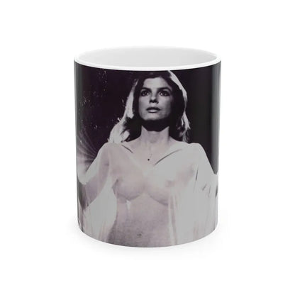 Katharine Ross #22 - 8x10 Stepford Wives '75 B&W Off Camera See through night gown Promo Photo Re-Print (Vintage Female Icon) White Coffee Mug 11oz - Go Mug Yourself