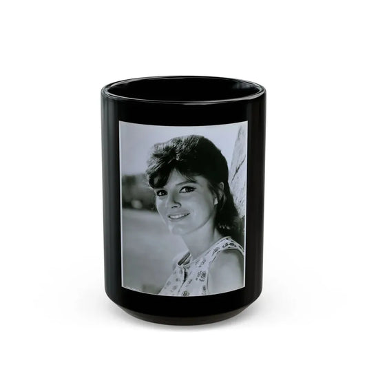 Katharine Ross #34 (Vintage Female Icon) Black Coffee Mug 15oz - Go Mug Yourself