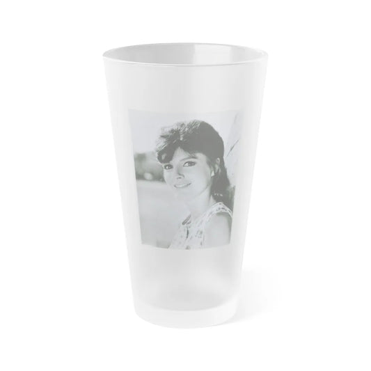 Katharine Ross #34 (Vintage Female Icon) Frosted Pint Glass 16oz-16oz-Frosted-Go Mug Yourself