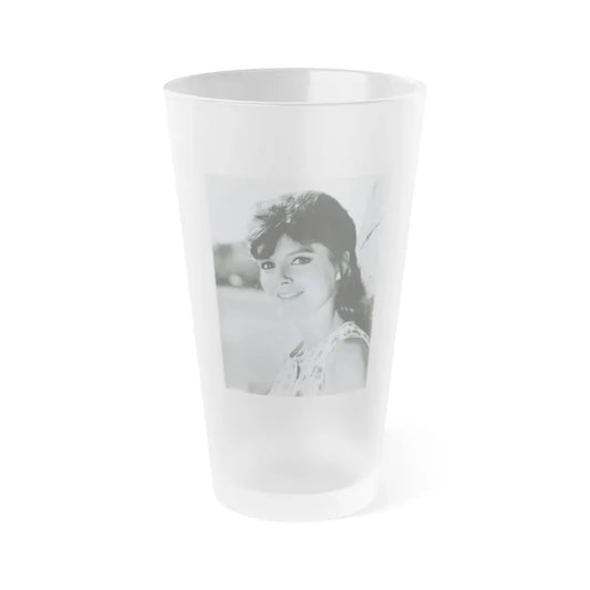 Katharine Ross #34 (Vintage Female Icon) Frosted Pint Glass 16oz 16oz Frosted - Go Mug Yourself
