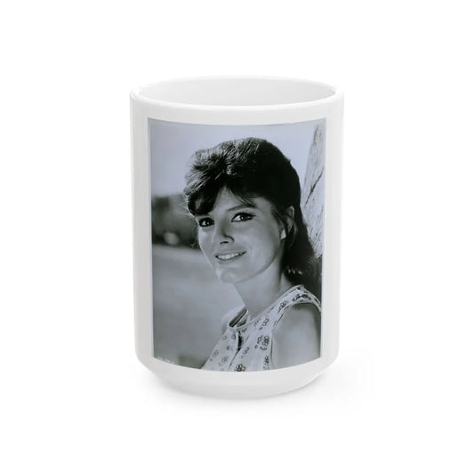 Katharine Ross #34 (Vintage Female Icon) White Coffee Mug-15oz-Go Mug Yourself