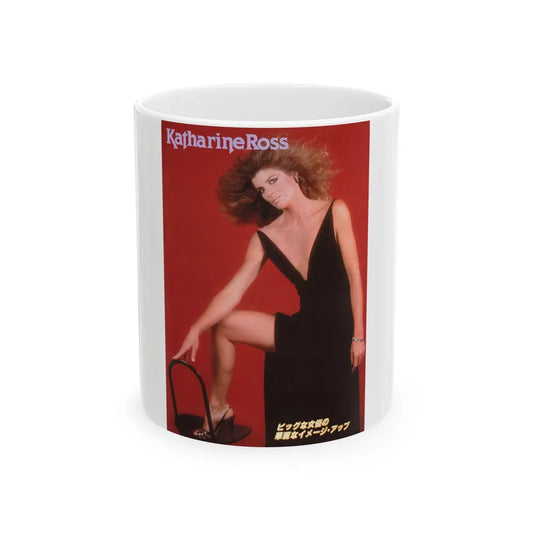 Katharine Ross #58 - Japan Color Pin-Up Page (Vintage Female Icon) White Coffee Mug-11oz-Go Mug Yourself