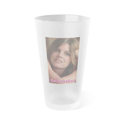 Katharine Ross #77 (Vintage Female Icon) Frosted Pint Glass 16oz 16oz Frosted - Go Mug Yourself