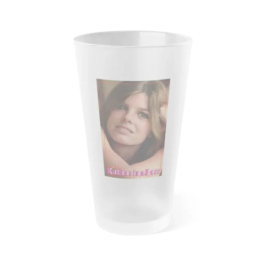 Katharine Ross #77 (Vintage Female Icon) Frosted Pint Glass 16oz 16oz Frosted - Go Mug Yourself