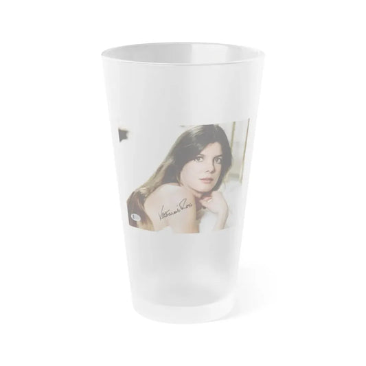 Katharine Ross #80 (Vintage Female Icon) Frosted Pint Glass 16oz 16oz Frosted - Go Mug Yourself