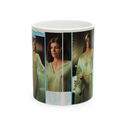 Katharine Ross #84 - Japan Pin-Up Promo 3 Color Pics - ''The Stepford Wives'' '75 Rare from inbetween filming 3 (Vintage Female Icon) White Coffee Mug 11oz - Go Mug Yourself