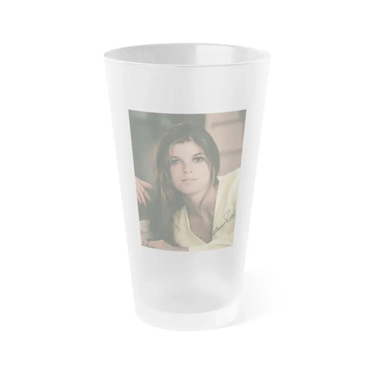 Katharine Ross #85 (Vintage Female Icon) Frosted Pint Glass 16oz 16oz Frosted - Go Mug Yourself