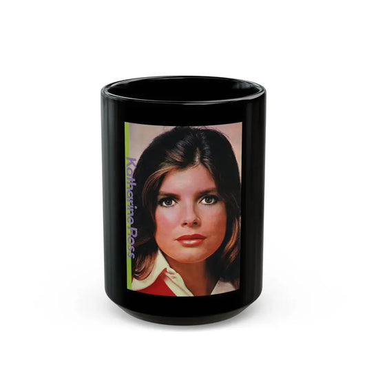 Katharine Ross #90 (Vintage Female Icon) Black Coffee Mug 15oz - Go Mug Yourself