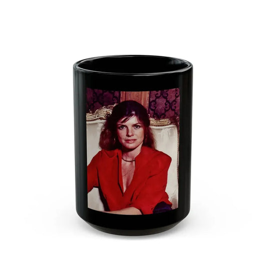 Katharine Ross #94 (Vintage Female Icon) Black Coffee Mug 15oz - Go Mug Yourself