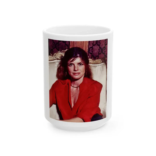 Katharine Ross #94 (Vintage Female Icon) White Coffee Mug 15oz - Go Mug Yourself