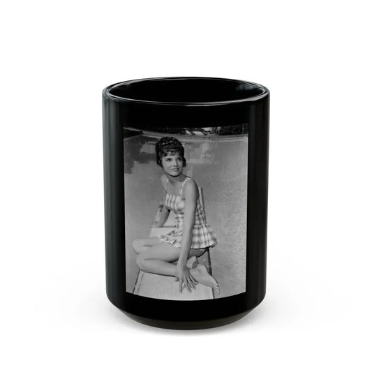 Katharine Ross #95 (Vintage Female Icon) Black Coffee Mug 15oz - Go Mug Yourself