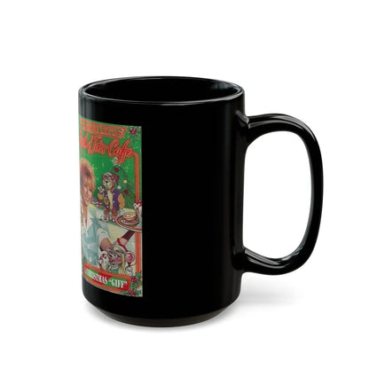 KATHIE LEES ROCK N ROLL CAFE A CHRISTMAS GIFT (VHS COVER) - Black Coffee Mug-Go Mug Yourself