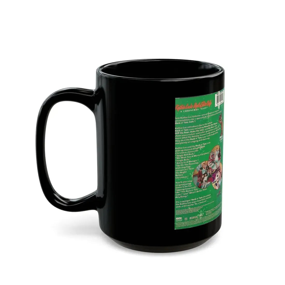 KATHIE LEES ROCK N ROLL CAFE A CHRISTMAS GIFT (VHS COVER) - Black Coffee Mug - Go Mug Yourself
