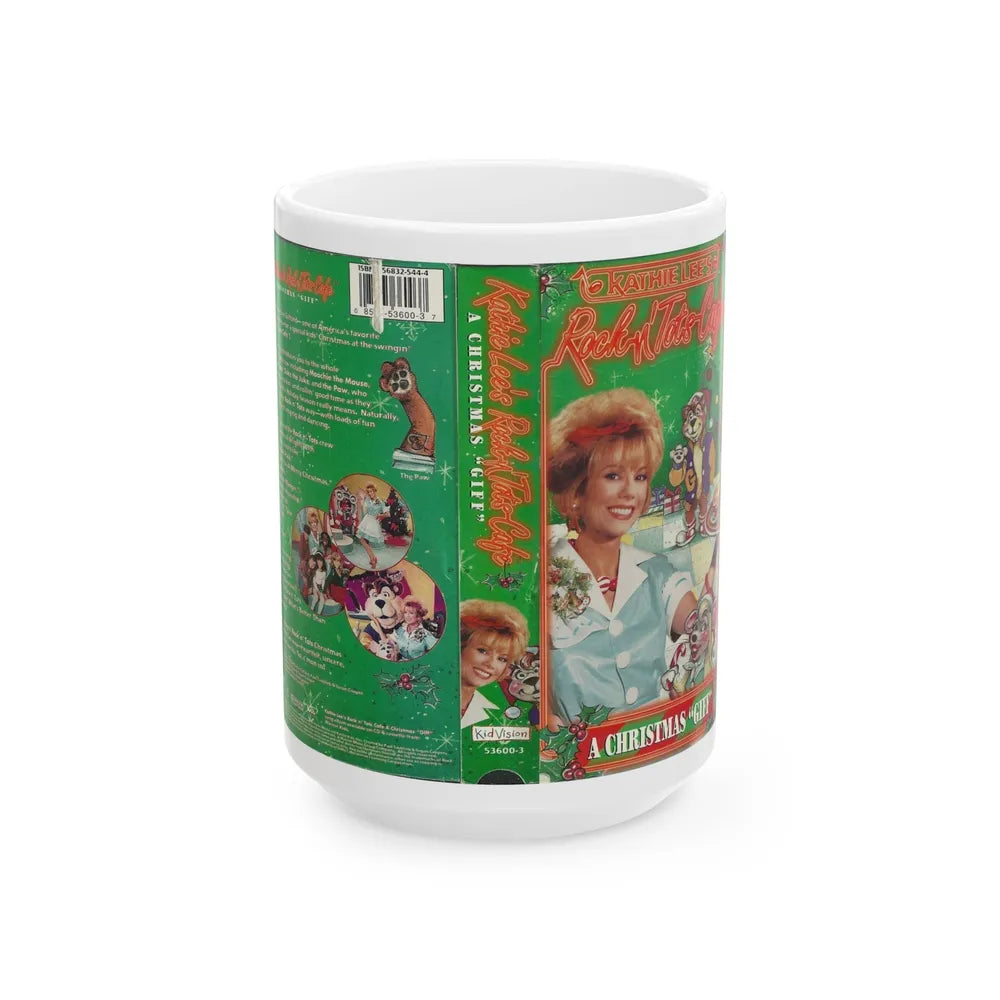 KATHIE LEES ROCK N ROLL CAFE A CHRISTMAS GIFT (VHS COVER) - White Coffee Mug-15oz-Go Mug Yourself