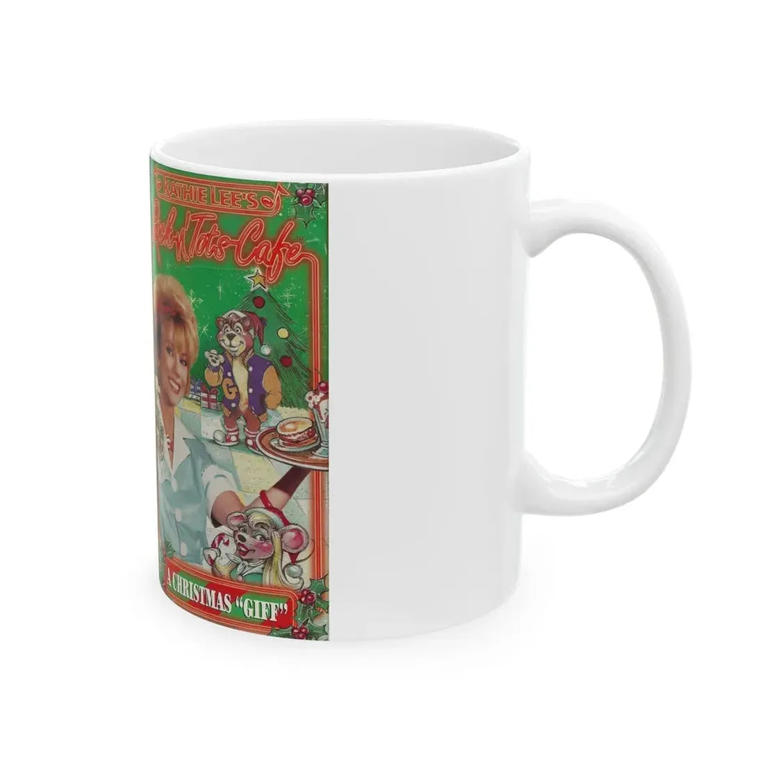 KATHIE LEES ROCK N ROLL CAFE A CHRISTMAS GIFT (VHS COVER) - White Coffee Mug - Go Mug Yourself