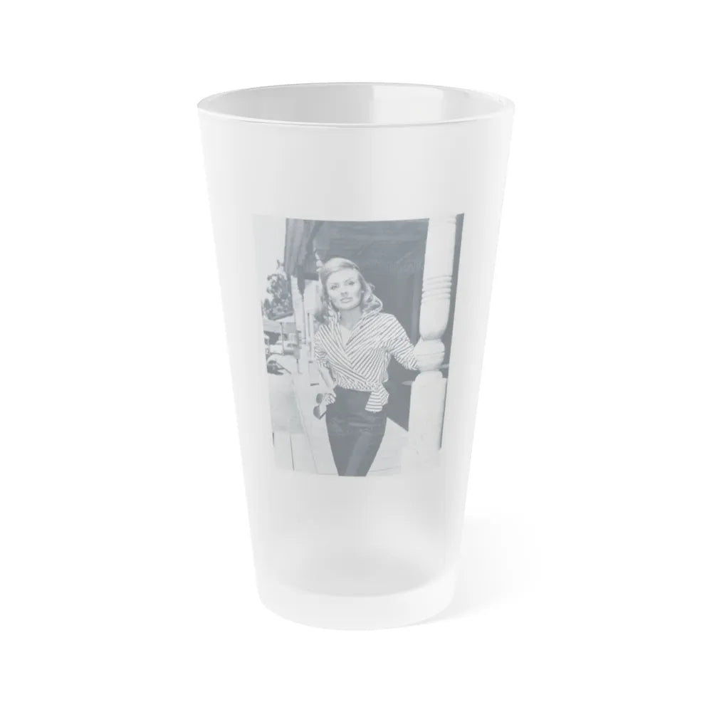 Kathleen Crowley #05 (Vintage Female Icon) Frosted Pint Glass 16oz-16oz-Frosted-Go Mug Yourself