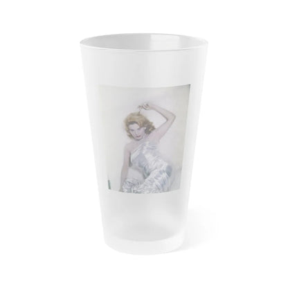 Kathleen Crowley #09 (Vintage Female Icon) Frosted Pint Glass 16oz-16oz-Frosted-Go Mug Yourself