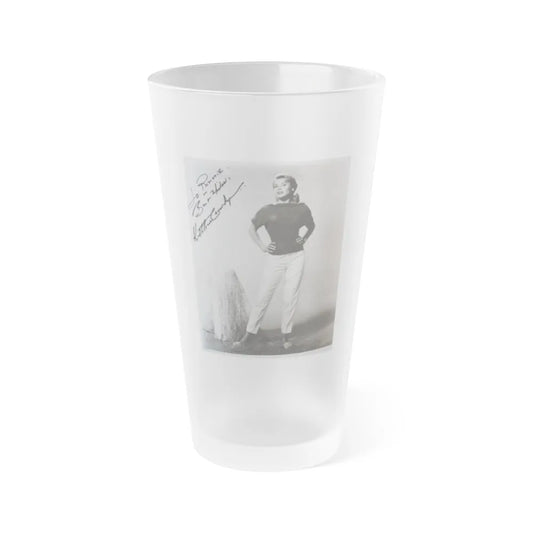 Kathleen Crowley #11 (Vintage Female Icon) Frosted Pint Glass 16oz-16oz-Frosted-Go Mug Yourself