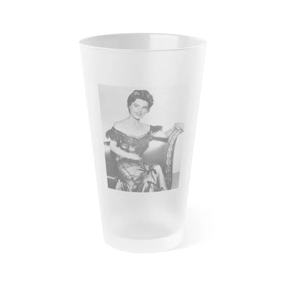 Kathleen Crowley #19 (Vintage Female Icon) Frosted Pint Glass 16oz-16oz-Frosted-Go Mug Yourself