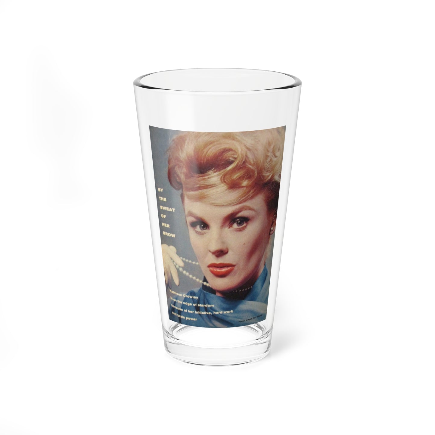 Kathleen Crowley #23 (Vintage Female Icon) Pint Glass 16oz-16oz-Go Mug Yourself