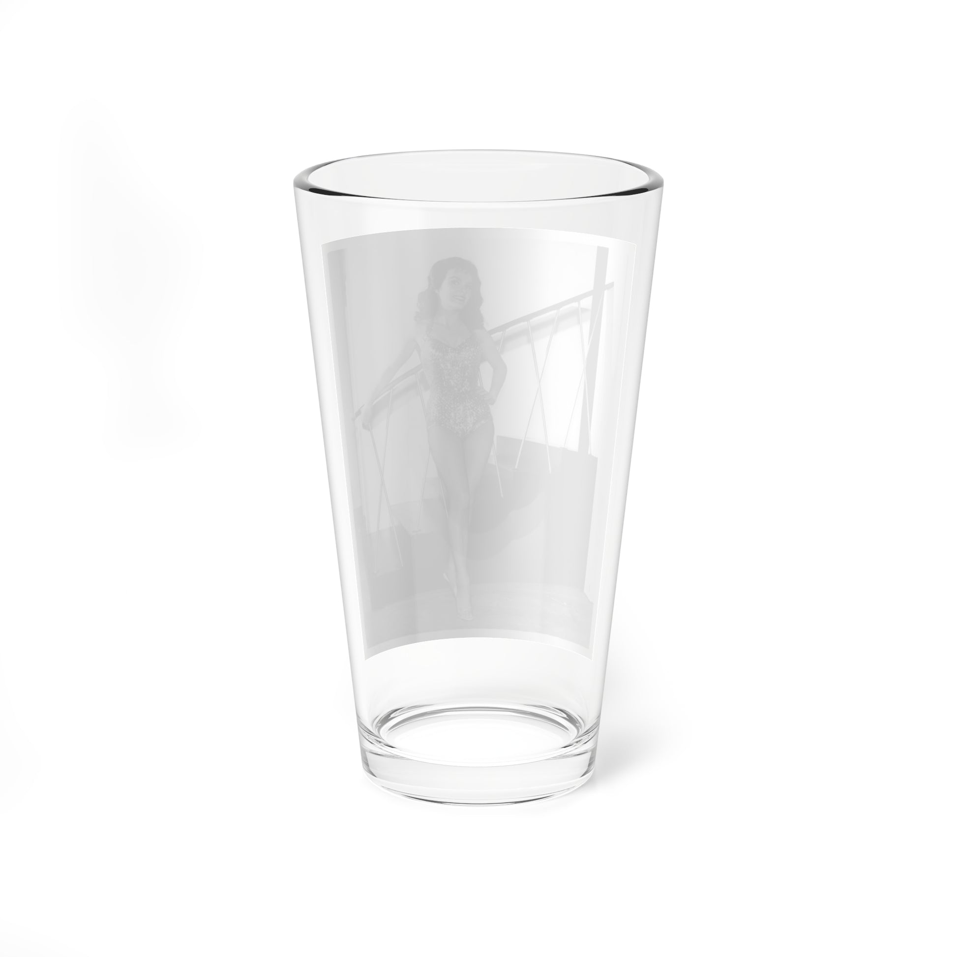 Kathleen Crowley #28 - 8x10 Vintage B&W 1-Piece Swimsuit Promo Photo for ABC-TV Series ''Surfside 6'' S2E12 Aired 12-4-61 (Vintage Female Icon) Pint Glass 16oz-Go Mug Yourself