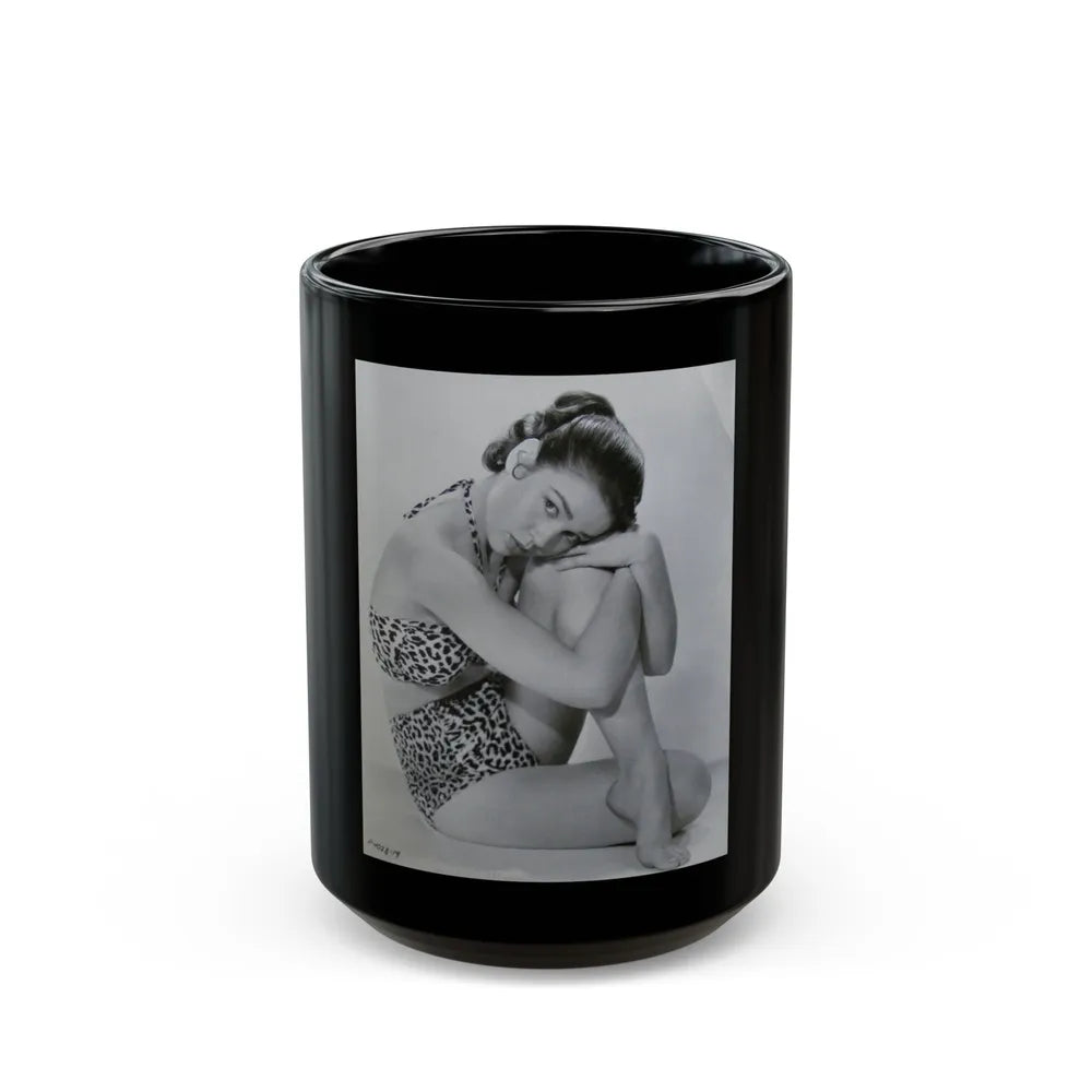 Kathryn Grant #02 (Vintage Female Icon) Black Coffee Mug-15oz-Go Mug Yourself