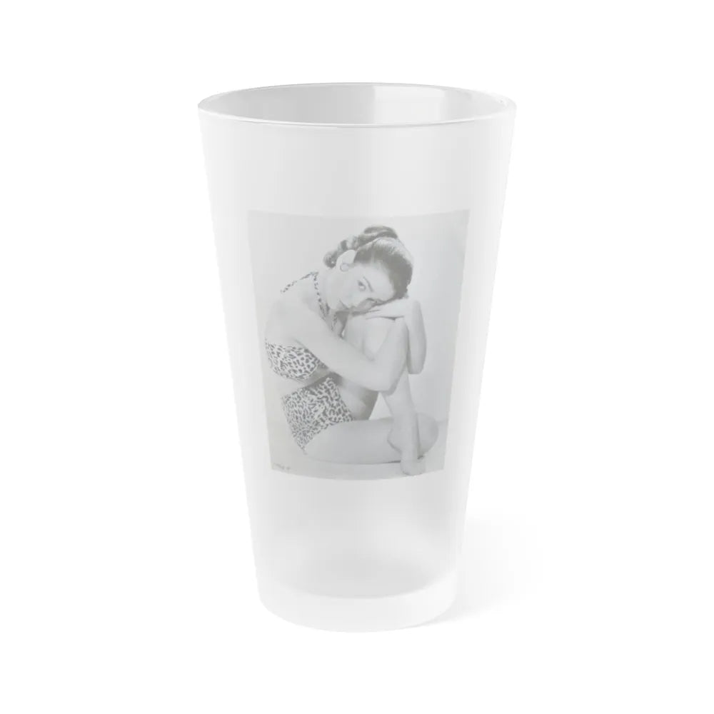 Kathryn Grant #02 (Vintage Female Icon) Frosted Pint Glass 16oz-16oz-Frosted-Go Mug Yourself