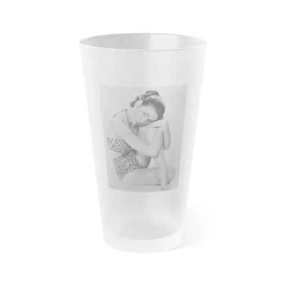 Kathryn Grant #02 (Vintage Female Icon) Frosted Pint Glass 16oz-16oz-Frosted-Go Mug Yourself