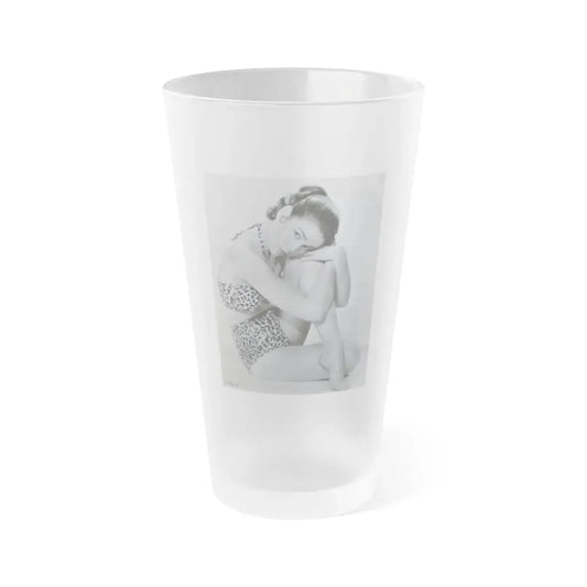 Kathryn Grant #02 (Vintage Female Icon) Frosted Pint Glass 16oz 16oz Frosted - Go Mug Yourself