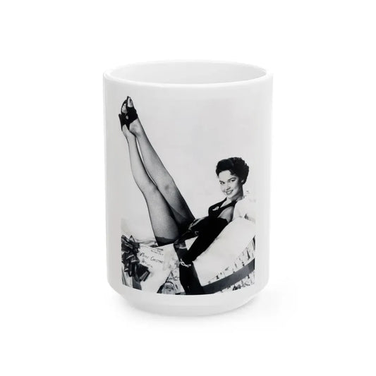 Kathryn Grant #07 1 (Vintage Female Icon) White Coffee Mug 15oz - Go Mug Yourself