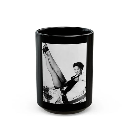 Kathryn Grant #07 (Vintage Female Icon) Black Coffee Mug-15oz-Go Mug Yourself