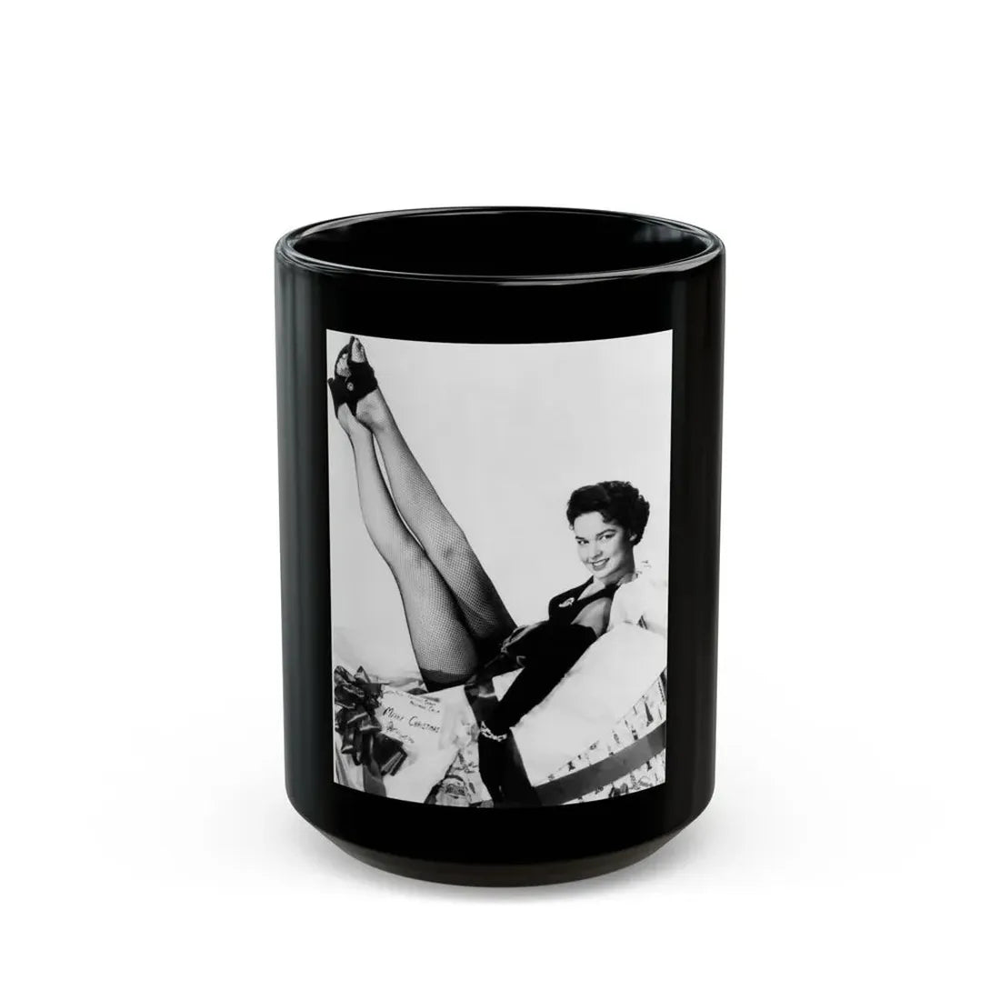 Kathryn Grant #07 (Vintage Female Icon) Black Coffee Mug 15oz - Go Mug Yourself