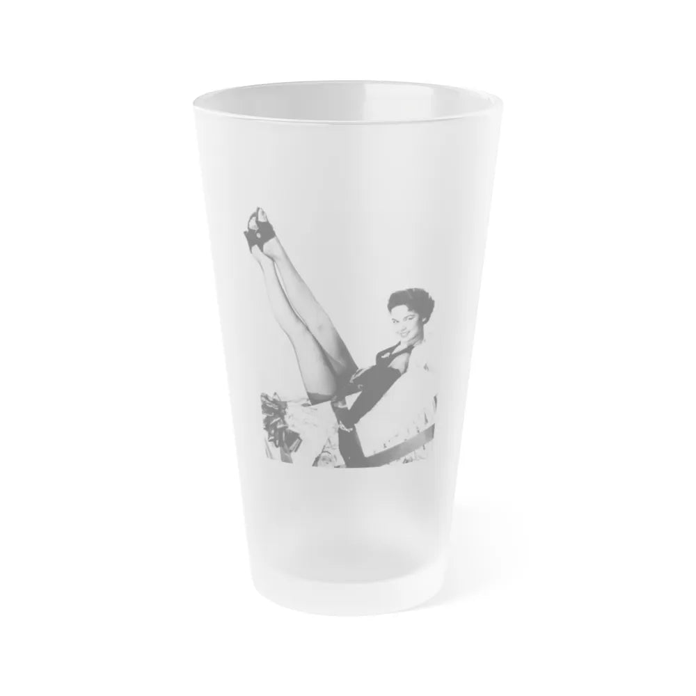 Kathryn Grant #07 (Vintage Female Icon) Frosted Pint Glass 16oz-16oz-Frosted-Go Mug Yourself