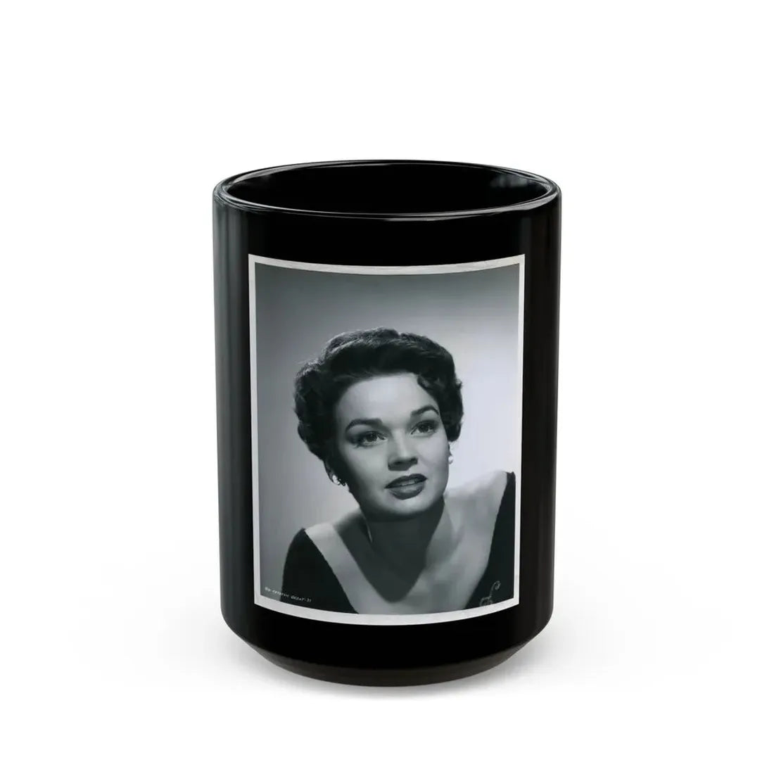 Kathryn Grant #08 (Vintage Female Icon) Black Coffee Mug 15oz - Go Mug Yourself
