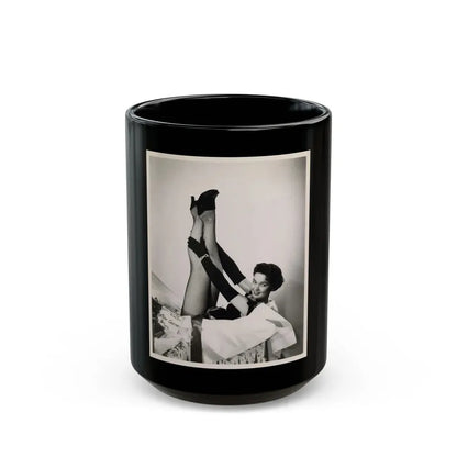 Kathryn Grant #100 (Vintage Female Icon) Black Coffee Mug 15oz - Go Mug Yourself