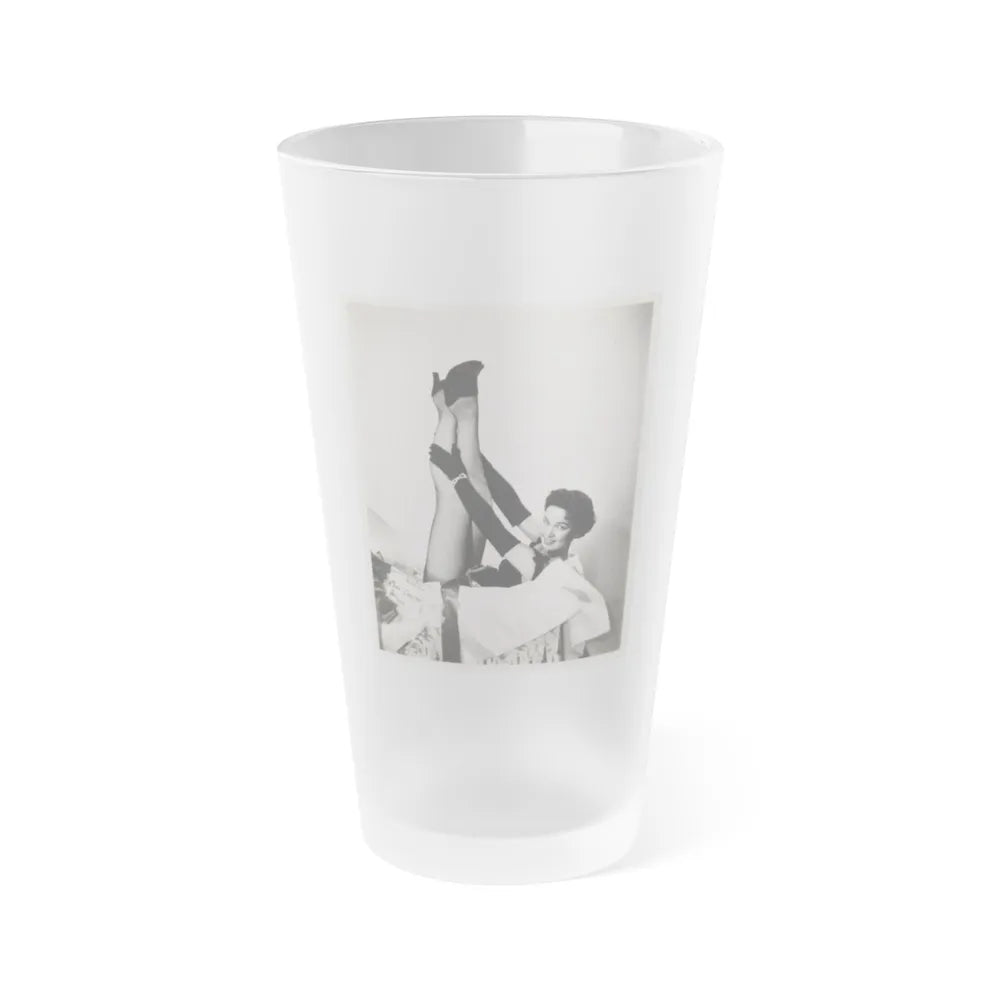 Kathryn Grant #100 (Vintage Female Icon) Frosted Pint Glass 16oz-16oz-Frosted-Go Mug Yourself