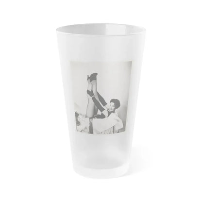 Kathryn Grant #100 (Vintage Female Icon) Frosted Pint Glass 16oz 16oz Frosted - Go Mug Yourself