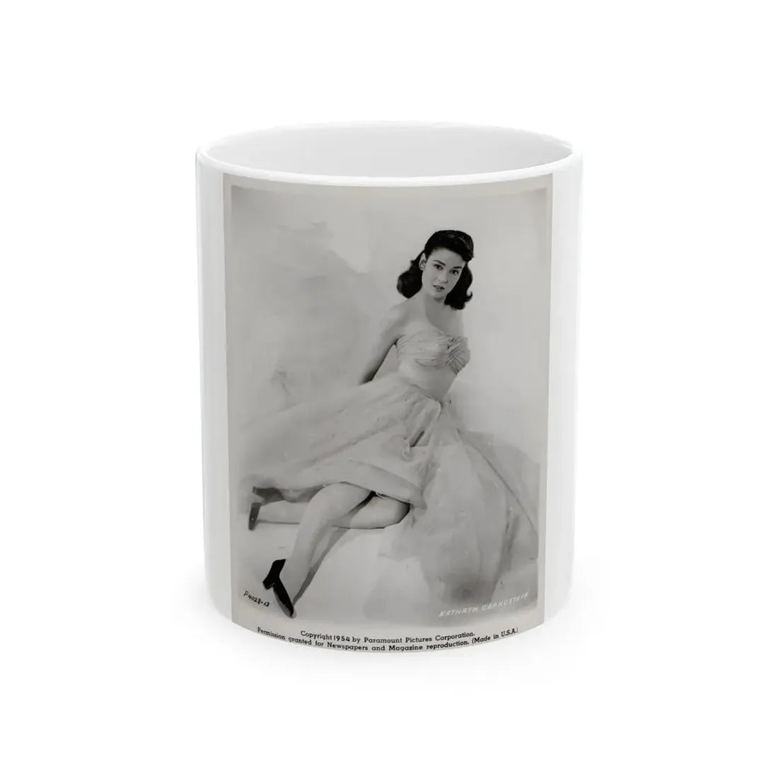 Kathryn Grant #104 (Vintage Female Icon) White Coffee Mug 11oz - Go Mug Yourself