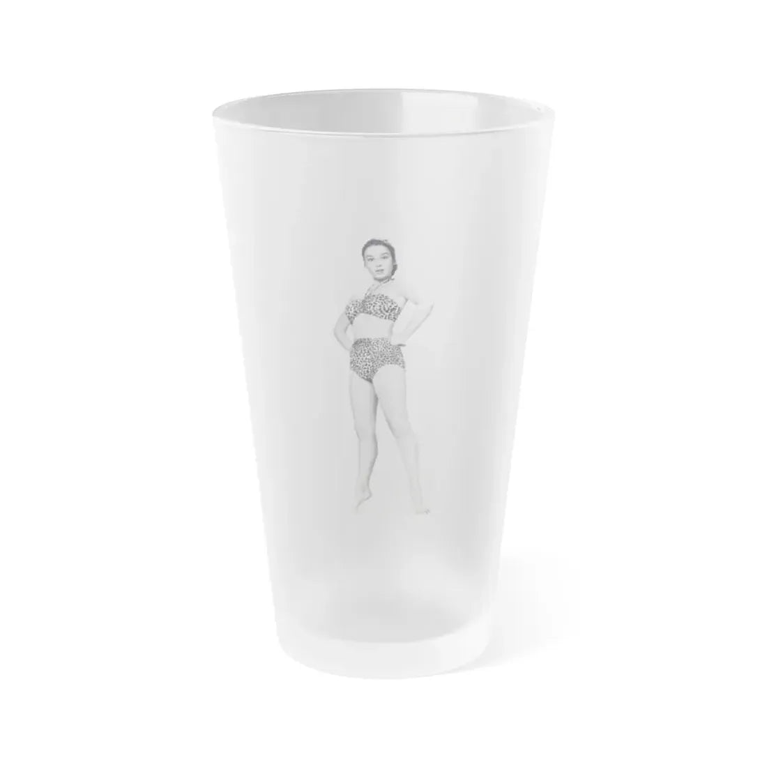 Kathryn Grant #105 (Vintage Female Icon) Frosted Pint Glass 16oz 16oz Frosted - Go Mug Yourself