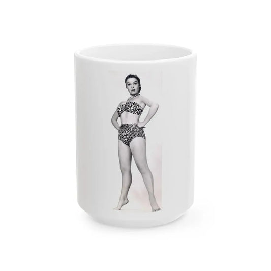 Kathryn Grant #105 (Vintage Female Icon) White Coffee Mug 15oz - Go Mug Yourself
