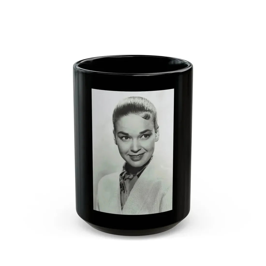 Kathryn Grant #110 (Vintage Female Icon) Black Coffee Mug 15oz - Go Mug Yourself