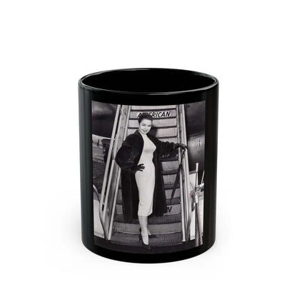 Kathryn Grant #117 (Vintage Female Icon) Black Coffee Mug-11oz-Go Mug Yourself