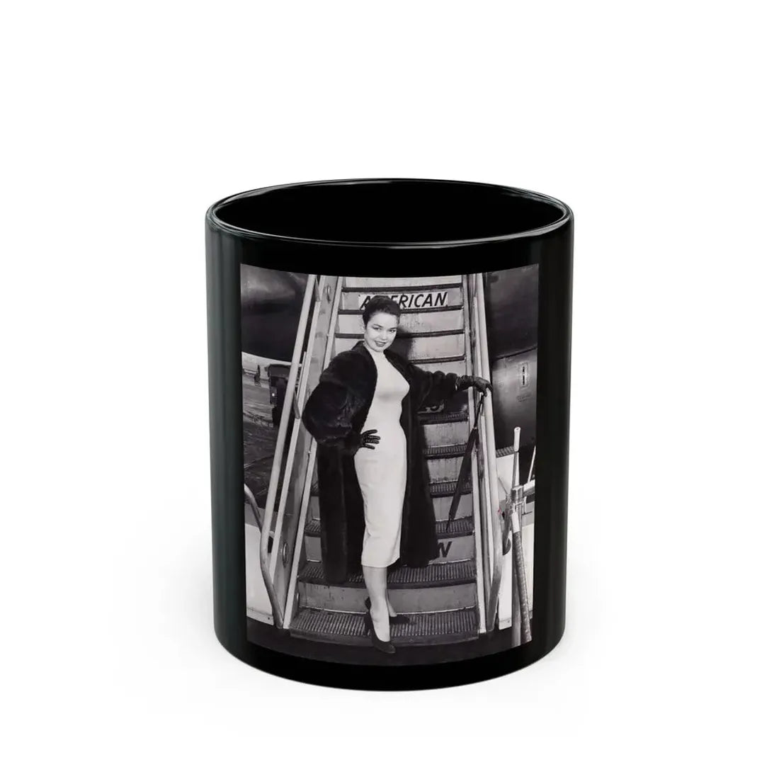 Kathryn Grant #117 (Vintage Female Icon) Black Coffee Mug 11oz - Go Mug Yourself
