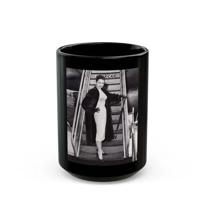 Kathryn Grant #117 (Vintage Female Icon) Black Coffee Mug 15oz - Go Mug Yourself