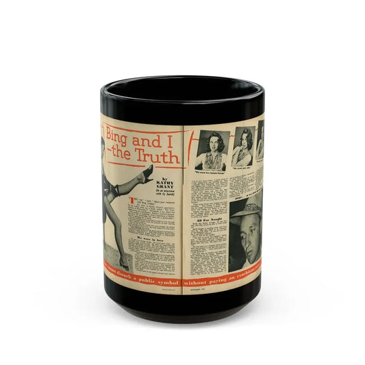 Kathryn Grant #124 (Vintage Female Icon) Black Coffee Mug 15oz - Go Mug Yourself