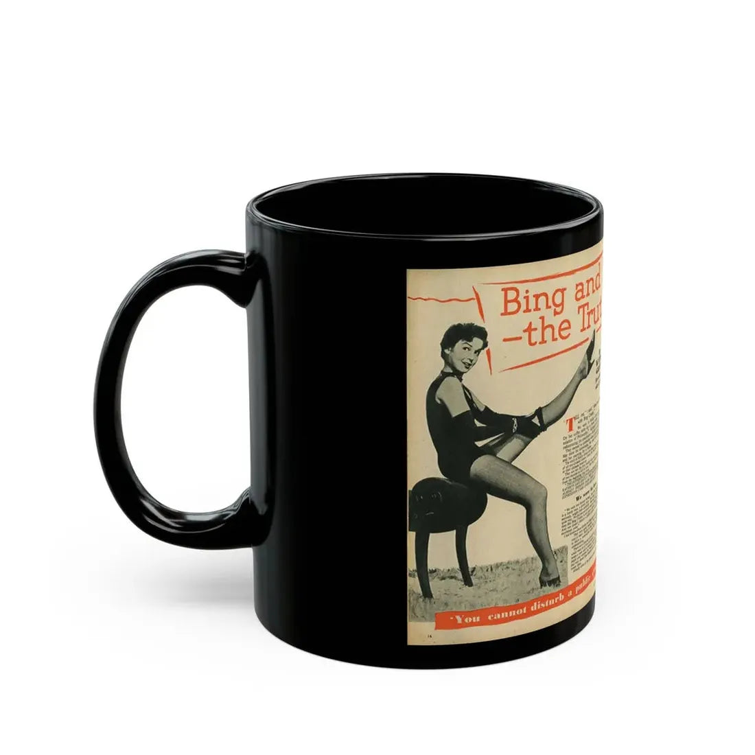 Kathryn Grant #124 (Vintage Female Icon) Black Coffee Mug - Go Mug Yourself