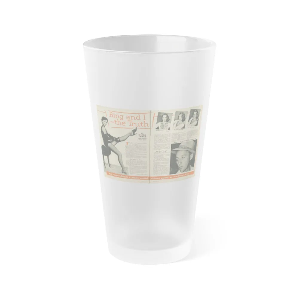 Kathryn Grant #124 (Vintage Female Icon) Frosted Pint Glass 16oz-16oz-Frosted-Go Mug Yourself