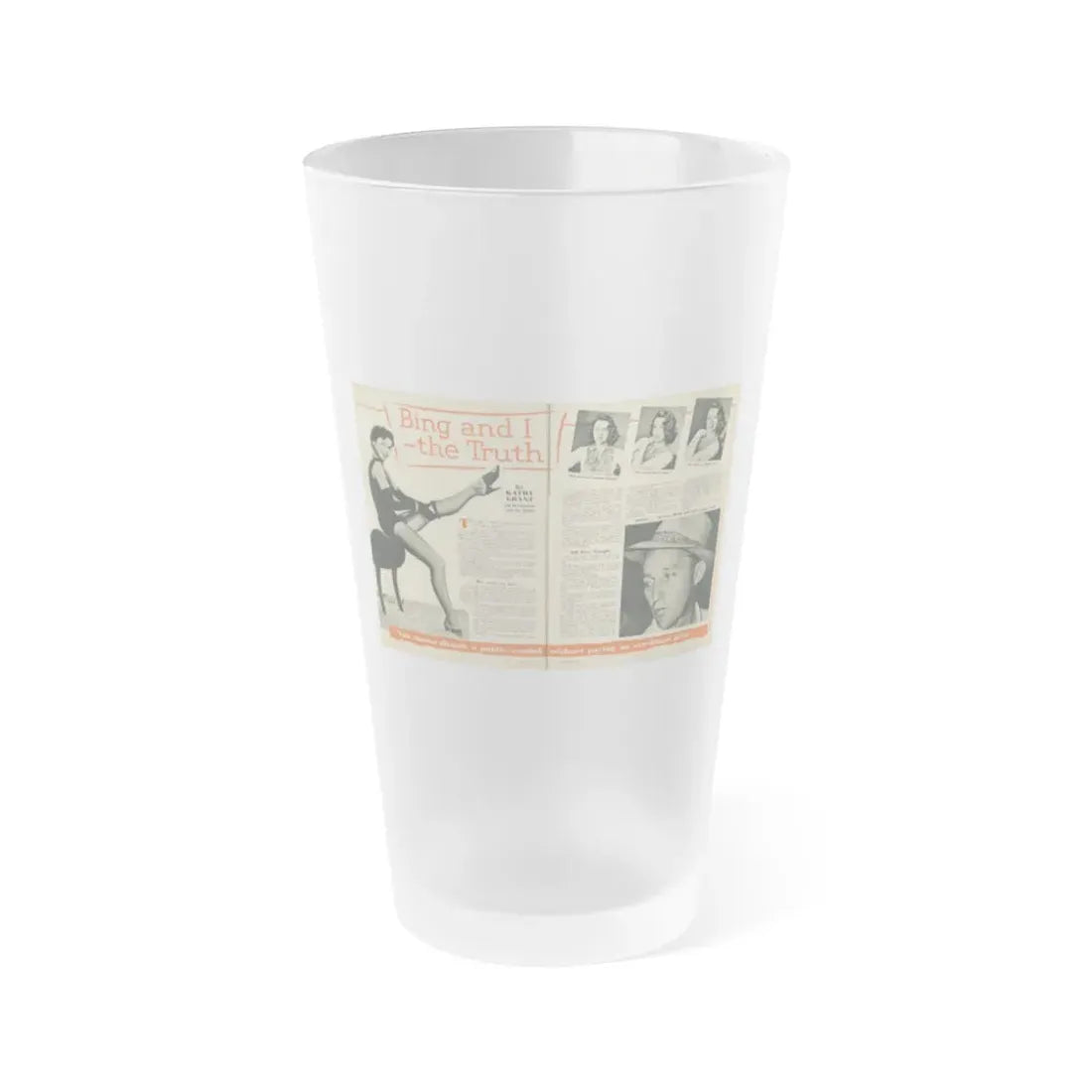 Kathryn Grant #124 (Vintage Female Icon) Frosted Pint Glass 16oz 16oz Frosted - Go Mug Yourself
