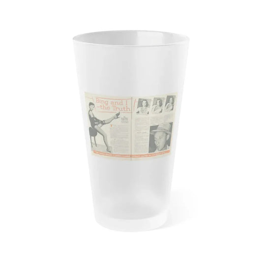 Kathryn Grant #124 (Vintage Female Icon) Frosted Pint Glass 16oz 16oz Frosted - Go Mug Yourself